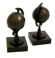 Globe Non-skid Bookends (Set of 2) by World Menagerie