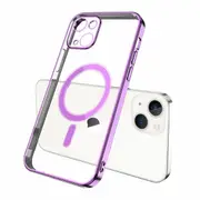 For Apple iPhone 13 MagSafe Magnetic Case with HaloLock Shockproof Military Grade Protection Scratch Resistant Back Protective Cover (Purple)