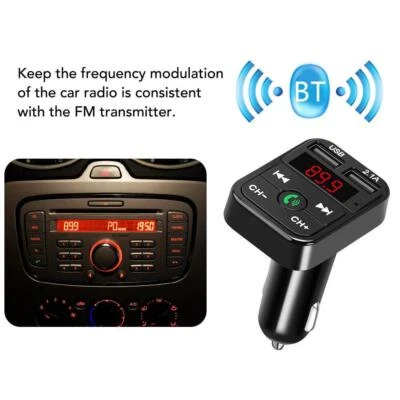 Bluetooth Car Wireless FM Transmitters Adapter Dual-USB Charger Handsfree AU New