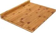 Camco Bamboo Cutting Board Durable, 18 x 14 x 3 Inches, Easy to Clean Board with Built in Juice Groove, Counter Edge for Stability, Ideal for Knives