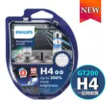 PHILIPS RACINGVISION 競技光GT200 +200% H4大燈燈泡