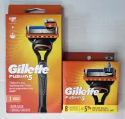 Gillette Fusion5 Men’s Razor Handle + 1 Blade Refill & 8 Blade Refills
