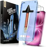 MAGIC JOHN 2 Pack for iPhone 16 Plus 6.7 inch Tempered Glass Screen Protector, Auto Dust-Elimination, Bubble Free, HD Clear, Easy Installation
