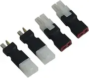 2pcs Tamiya Plug Male Connector to Deans T Plug Female Connector Adapter and 2pcs Tamiya Plug Female Connector to Deans T Plug Male Connector Adapter