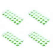 4 Pack Ice Cube Tray with Removable Lid, Plastic Ice Cube Molds, Green