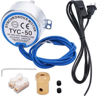 Twidec/Synchronous Turntable Motor Electric Motor 2.5-3RPM/MIN 50/60Hz 4W CCW/CW