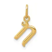14k Yellow Gold Letter N Initial Charm Bracelet Necklace