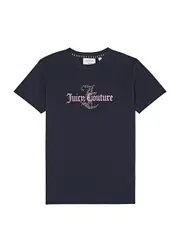 Juicy Couture Kids Logo-embellished Cotton T-shirt - Navy - 9-10Y (9 Years) 9-10Y (9 years)