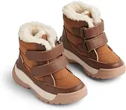 [Wheat] Millas Tex Unisex Children's Winter Shoes, Waterproof, Breathable, Lined and Warm Leather Snow Shoes