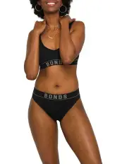 [Bonds] Originals Retro Rib High Bikini Brief in Black