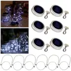 3-15 Pack Solar Mason Jar Lid Insert LED Mason Jar Solar Light for Glass Mason