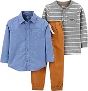 [Simple Joys by Carter's] Baby Boys' 3-Piece Playwear Set