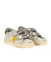 Golden Goose Kids Old School Touch-Strap Sneakers 31 White