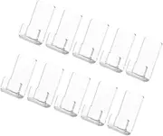 GETAJGHSD 10pcs Wall-Mounted Acrylic Vinyl Record Holder Heavy Duty Display Rack for Organizing Vinyl Records Albums and Magazines Acrylic Design Easy Installation