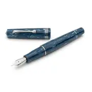 Leonardo Momento Zero Fountain Pen in Blue Positano 2021 w/ Silver Trim -Broad
