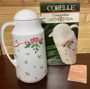 Vintage Corelle Winter Holly Thermal Server NIB 1 QT/L