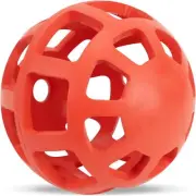 OllyDog Waffle Ball, Roller Dog Toy, Natural Rubber, All Breed Sizes, Fiesta