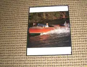 1939 19 foot CHRIS CRAFT custom runabout boat photo wall art lake house decor