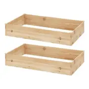 Green Fingers Garden Bed 150x90x30cm Wooden Planter Box Raised Container Growing