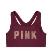 Victoria's Secret PINK Ultimate Gym Racerback Sports Bra Deep Ruby Medium NWT