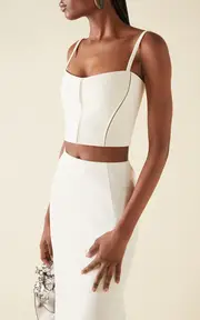 [Del Core] Sculpted Crepe Corset Top
