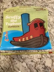 Scuffy the Tugboat Cuddler Pillow Plush Craft Kit, Vintage 1973 NOS non-smoking