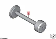 BMW Genuine Axle Of Wheel Rear - R1250GS - R1250GSA -R1250RT - R1250R - R1250RS
