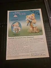 Snuggle Bear Hamilton Collection 1999 Print Ad 8x11 Great To Frame