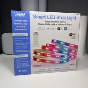 Feit Electric Wi-Fi Smart 16' LED Strip Light Remote Alexa Siri Google Assistant