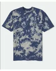 BRIXTON Men's S/S T-Shirt OATH V - Joe Blue Sun Wash - Small - NWT - LAST ONE