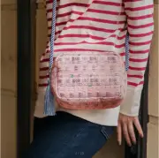 Hobonichi Malhia Kent: Pochette - Mauve Tweed / Peche Tweed Cross body bag Pink