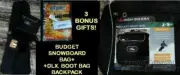 NEW DELUXE HIGH SIERRA SNOWBOARD SLEEVE/BAG & BOOT BAG COMBO-COLOR CHOICES