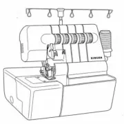 MANUAL Professional 14U12 and 14U22 Overlock Serger Machine Instructions