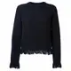 [二手] Proenza Schouler Frayed Trim Sweater for Women in Dark Blue (R163742-KW042-10404-L)