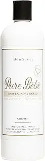 Bon Savvy Pure Bébé Baby Laundry Detergent– Australian Made, Enzyme-Free, Plant-Based, Aloe & Chamomile to Soothe Skin & Support Sleep, Eczema Friendly, 3X Concentrated, 65 Washes, 500ml
