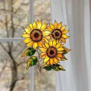 Sunflower Acrylic Suncatcher Hanging, Sunflower Suncatcher