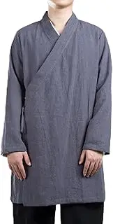 [ZIRIA] 2020 Chinese Style Improved Hanfu Shirt Men's Youth Tang Suit Retro Style Linen Jacket Long Section Slung Cardigan Robe