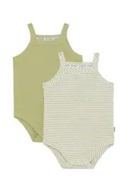 [Bonds] Bonds Toddler Cotton Newbies Rib Singlet Suit 2 Pack in Stripe 5U5 Size: 18-24 Months 18-24 Months Stripe 5U5