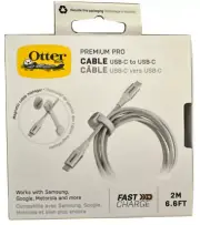 OtterBox Lightning to USB-C Cable Fast Charge Premium 6.6 Ft- Cloudy Sky White