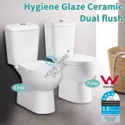 Bathroom Back to Wall Faced Closed Couple Toilet Suite Soft Close Dual Flushing