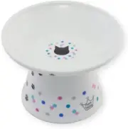 Extra Wide Raised Cat Food Bowl, Elevated, Prevent Neck & Whisker Fatigue