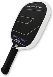 Paddletek Bantam ESQ-C 14.3mm Pickleball Paddle with Polymer Honeycomb Core - Unidirectional RAW Carbon Fiber Pickleball Paddle – Torsional Weighting & Performance Grip - USAPA Approved - 5.5" Handle