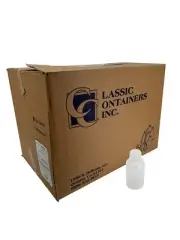 1 oz Plastic Bottle LDPE Boston Round - 1512 Case QTY - 20-410 Neck - No Cap