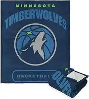 Northwest NBA Minnesota Timberwolves Silk Touch Sherpa Throw Blanket, 50" x 60", High Block