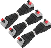 OFFSCH 6pcs Rca Male to Screw Terminal Audio Video Adapter Rca Connector Spring Press Terminal for Speaker Wire Home Theater and Audio Systems Black