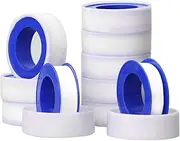 Snokay 10 Rolls 10M Teflon Tape, 1/2 Inch PTFE Pipe Sealant Industrial Thread Seal Tapes for Leak Water, Shower Head, Plumbers, Plumbing