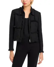 Lafayette 148 New York Fringed Patchwork Jacket