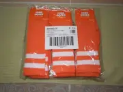 Knee Socks Orange with Stripe Pack of 6 OSFM Unisex