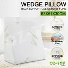 Wedge Pillow Cool Gel Memory Foam Bed Cushion Neck Back Sleep Support Bamboo