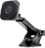 Magnetic Car Phone Holder for Magsafe Compatible M44-S6A, Telescopic Arm, Strong Suction, Windshield or Dashboard Mount
